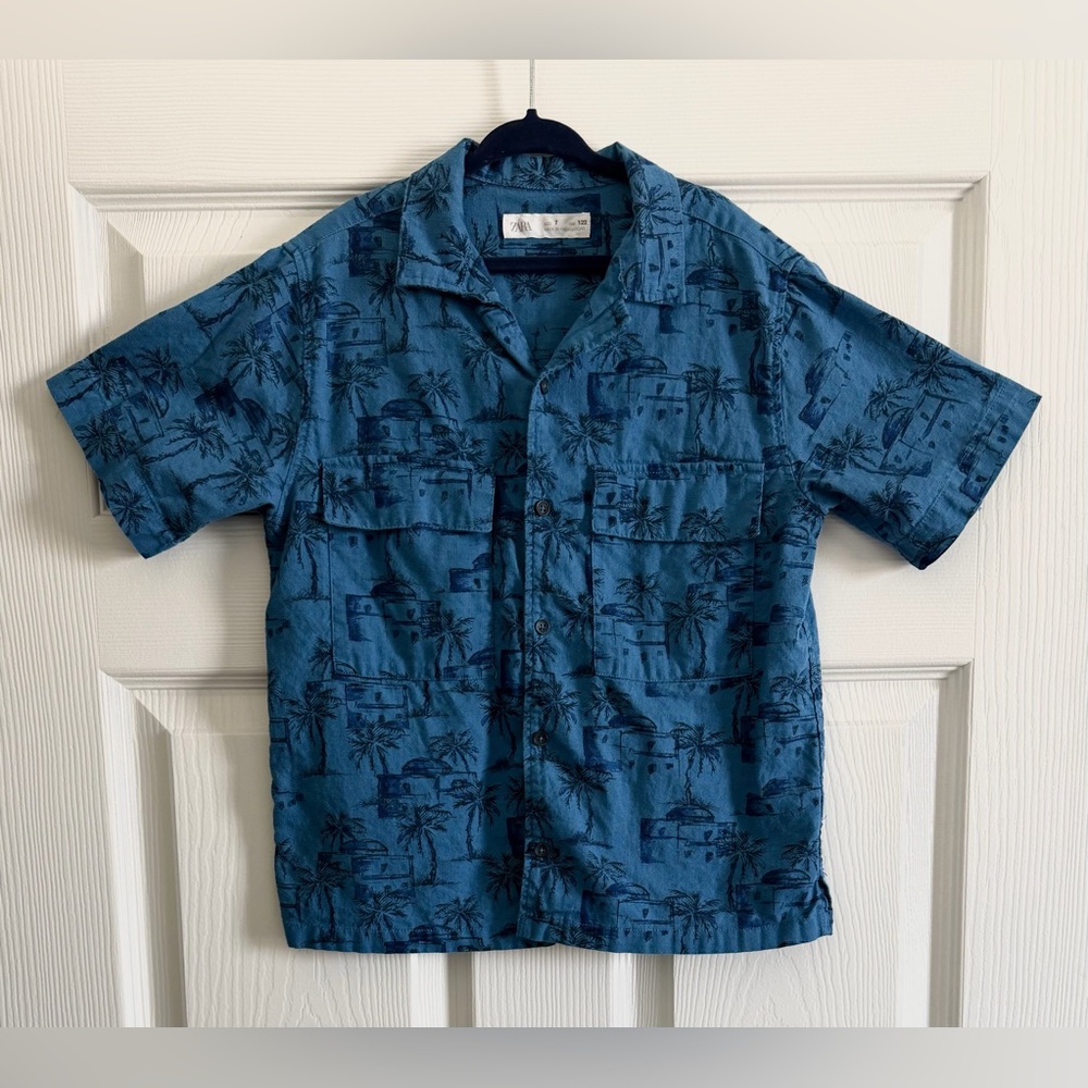 Zara Boys Tropical Blue Shirt